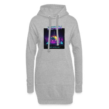 Berlin Retro Electro - Hoodie-Kleid - Grau meliert - Vorne