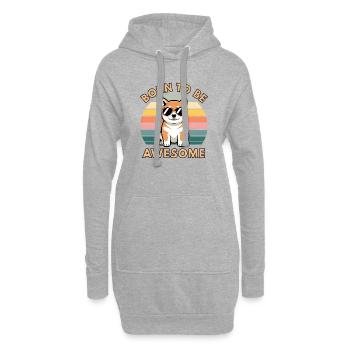 Cool Shiba Inu Né pour être génial Lunettes de soleil - Sweat-shirt à capuche long Femme - gris chiné - Devant
