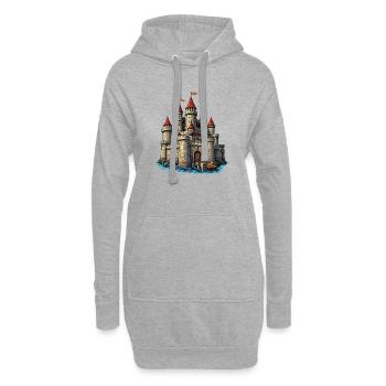 Wasserburg, à la lisière de la côte - Sweat-shirt à capuche long Femme - gris chiné - Devant