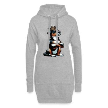 Appenzeller Sennenhund Sennenhunde Sennenhundmama - Hoodie-Kleid - Grau meliert - Vorne