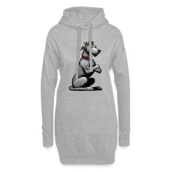Lévrier irlandais Lévrier Propriétaire de chien de lévrier Fan de chien de loup - Sweat-shirt à capuche long Femme - gris chiné - Devant