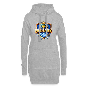 Einzigartig Trophy Wappen - Hoodie-Kleid - Grau meliert - Vorne