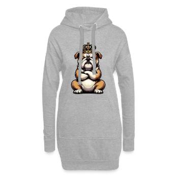 Bouledogue anglais Bully Bully Propriétaire Bullyfan - Sweat-shirt à capuche long Femme - gris chiné - Devant