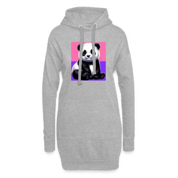 Panda - Hoodie-Kleid - Grau meliert - Vorne