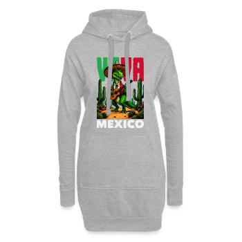 Mexiko Stolz & Heimat Mexikaner Mexico Flagge - Hoodie-Kleid - Grau meliert - Vorne