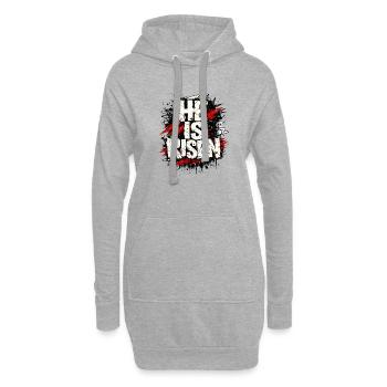 He is Risen Jesus Ostern - Hoodie-Kleid - Grau meliert - Vorne