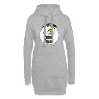 Le Shiba Inuit - Sweat-shirt à capuche long Femme - gris chiné - Devant