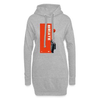 Breath natur - Hoodie-Kleid - Grau meliert - Vorne