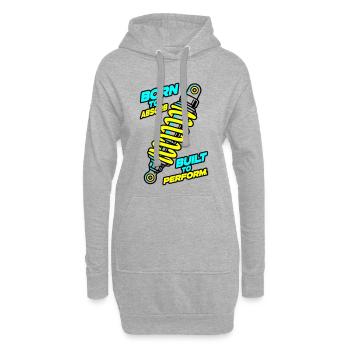 Né pour absorber construit pour réaliser la conception de suspension - Sweat-shirt à capuche long Femme - gris chiné - Devant