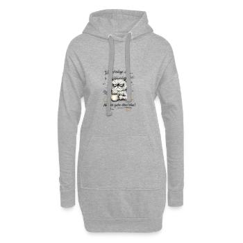 Ich mach das aber ich gucke dabei böse - Hoodie-Kleid - Grau meliert - Vorne