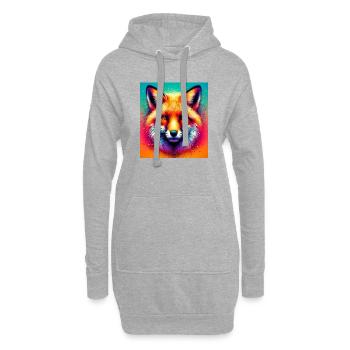 Fuchs - Hoodie-Kleid - Grau meliert - Vorne