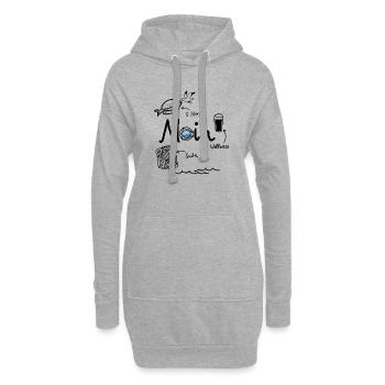 MOIN Luxus Strand Hotel Küste Urlaub - Hoodie-Kleid - Grau meliert - Vorne