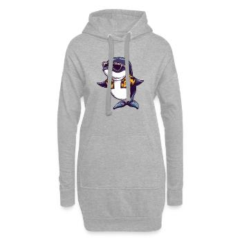 Vacances de bandes dessinées Whale - Sweat-shirt à capuche long Femme - gris chiné - Devant