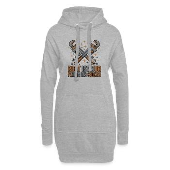 Werkzeug Restaurierung, Handwerk, Vintage - Hoodie-Kleid - Grau meliert - Vorne