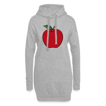 Cadeau minimaliste Apple - Sweat-shirt à capuche long Femme - gris chiné - Devant