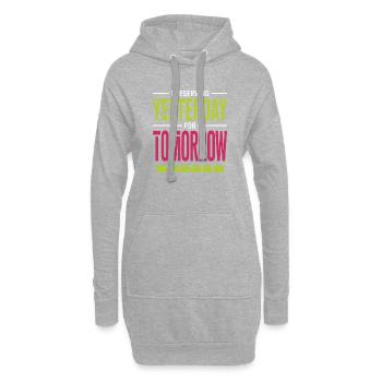 Préserver hier pour demain - Sweat-shirt à capuche long Femme - gris chiné - Devant