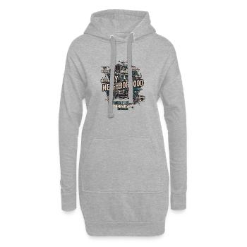 Hannover Heimatstadt - Hoodie-Kleid - Grau meliert - Vorne