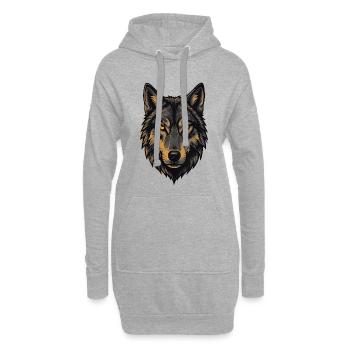 Alphawolf - Hoodie-Kleid - Grau meliert - Vorne