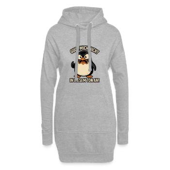 Pinguin - Guck mich nicht in diesem Ton an - Hoodie-Kleid - Grau meliert - Vorne