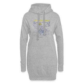 Le Dimanche Lent - Sweat-shirt à capuche long Femme - gris chiné - Devant