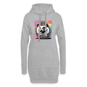 Igel - Hoodie-Kleid - Grau meliert - Vorne