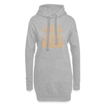 Sauerteig-aufgegangener Wortspiel-Tee - Hoodie-Kleid - Grau meliert - Vorne