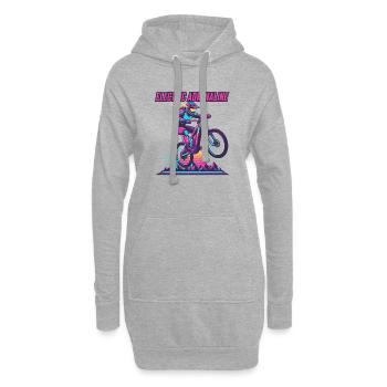 Elektrisches Adrenalin Synthwave E-MTB - Hoodie-Kleid - Grau meliert - Vorne