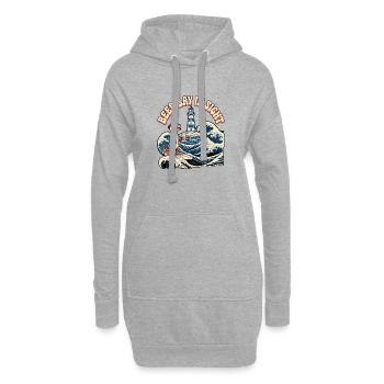 Suricate de Beer Bay - Sweat-shirt à capuche long Femme - gris chiné - Devant