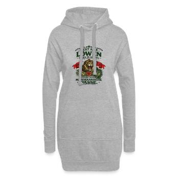 Löwe und marokkanische Pässe - Hoodie-Kleid - Grau meliert - Vorne