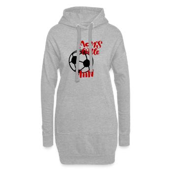 Mom's Little Football Man  - Hoodie-Kleid - Grau meliert - Vorne