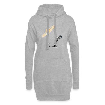 SpaceMan - Astronaute minimaliste & graphique planète - Sweat-shirt à capuche long Femme - gris chiné - Devant