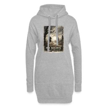 Mir reichts, ich geh schaukeln: - Hoodie-Kleid - Grau meliert - Vorne
