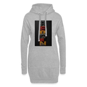 Berlin Mosaïque de Monuments - Sweat-shirt à capuche long Femme - gris chiné - Devant