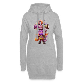 Dragon d’Halloween coloré - Sweat-shirt à capuche long Femme - gris chiné - Devant