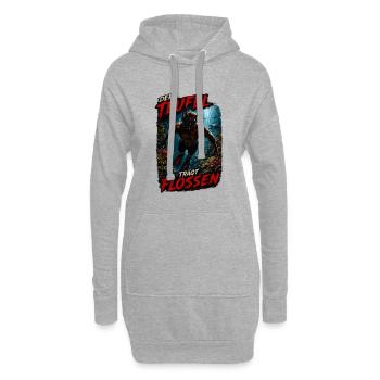 Der Teufel Trägt Flossen – Teufel Taucher - Hoodie-Kleid - Grau meliert - Vorne