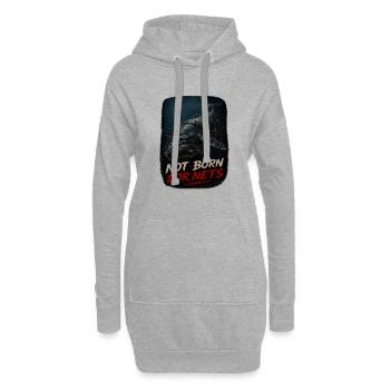 Pas Né pour les Filets – Filet Fantôme de Baleine à Bosse - Sweat-shirt à capuche long Femme - gris chiné - Devant