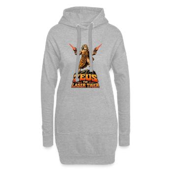 Zeus - The Laser - Tiger (Action vs. Mythos) - Hoodie-Kleid - Grau meliert - Vorne