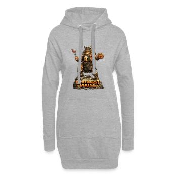 Bratwurst Viking - Hoodie Dress - heather grey - Front