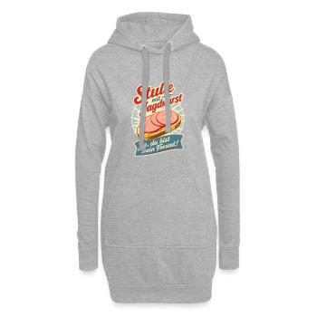 Stulle mit Jagdwurst - Hoodie-Kleid - Grau meliert - Vorne