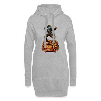 Boarisch Ninja – Retro Bayern Samurai Vintage Shir - Hoodie-Kleid - Grau meliert - Vorne