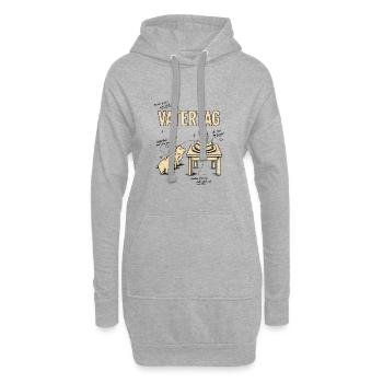 Vatertag – Grillträume - Hoodie-Kleid - Grau meliert - Vorne