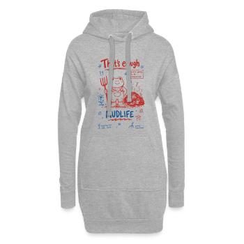 Jardinage urbain Ça suffit de la boue - Sweat-shirt à capuche long Femme - gris chiné - Devant