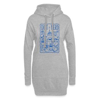 Récolte des plantes de jardinage biologique Dirt Nerd - Sweat-shirt à capuche long Femme - gris chiné - Devant