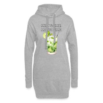 Mint & Lime. Mojito Time. - Hoodie Dress - heather grey - Front