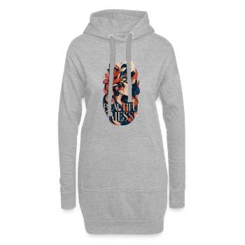 Beautiful Mess – Modern Art Collage - Hoodie Dress - heather grey - Front