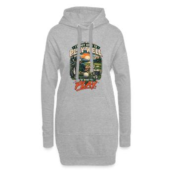 Je suis là pour jouer - Sweat-shirt à capuche long Femme - gris chiné - Devant