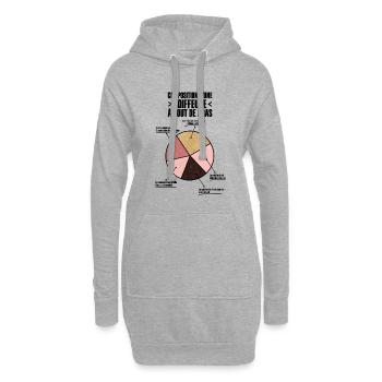 Composition d’une coiffeuse - Sweat-shirt à capuche long Femme - gris chiné - Devant