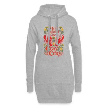 Fête des écrevisses - Ça va être fou - Sweat-shirt à capuche long Femme - gris chiné - Devant
