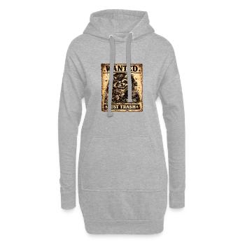 Affiche de benne laveur recherchée - Sweat-shirt à capuche long Femme - gris chiné - Devant
