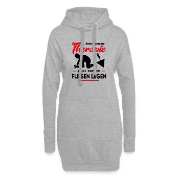 Fliesenleger Kacheler Plattenleger Beruf Arbeit - Hoodie-Kleid - Grau meliert - Vorne
